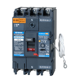 Single phase 3-wire earth leakage circuit breakers with neutral phase open